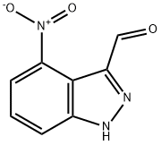 4-NITRO INDAZOLE CARBOXALDEHYDE Struktur