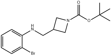 1-BOC-3-[(2-BROMOPHENYL-AMINO)-METHYL]-AZETIDINE Struktur