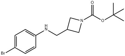 1-BOC-3-[(4-BROMOPHENYL-AMINO)-METHYL]-AZETIDINE Struktur