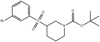 3-(3-BROMO-BENZENESULFONYL)-PIPERIDINE-1-CARBOXYLIC ACID TERT-BUTYL ESTER Struktur