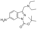 6-AMINO-3-DIETHYLAMINOMETHYL-INDAZOLE-1-CARBOXYLIC ACID TERT-BUTYL ESTER Struktur