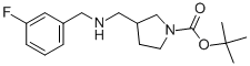 1-BOC-3-[(3-FLUOROBENZYL-AMINO)-METHYL]-PYRROLIDINE Struktur