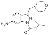 6-AMINO-3-MORPHOLIN-4-YLMETHYL-INDAZOLE-1-CARBOXYLIC ACID TERT-BUTYL ESTER Struktur