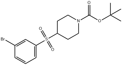 4-(3-BROMO-BENZENESULFONYL)-PIPERIDINE-1-CARBOXYLIC ACID TERT-BUTYL ESTER Struktur