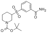 3-(3-CARBAMOYL-BENZENESULFONYL)-PIPERIDINE-1-CARBOXYLIC ACID TERT-BUTYL ESTER Struktur