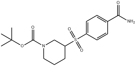 3-(4-CARBAMOYL-BENZENESULFONYL)-PIPERIDINE-1-CARBOXYLIC ACID TERT-BUTYL ESTER Struktur