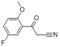 2-CYANO-1-(5-FLUORO-2-METHOXY-PHENYL)-ETHANONE Struktur