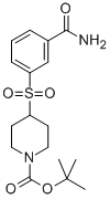 4-(3-CARBAMOYL-BENZENESULFONYL)-PIPERIDINE-1-CARBOXYLIC ACID TERT-BUTYL ESTER Struktur