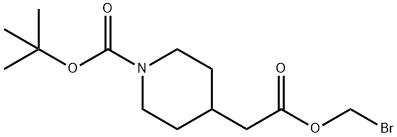 4-(BROMO-METHOXYCARBONYL-METHYL)-PIPERIDINE-1-CARBOXYLIC ACID TERT-BUTYL ESTER Struktur