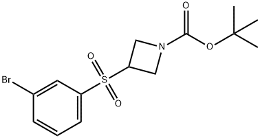 3-(3-BROMO-BENZENESULFONYL)-AZETIDINE-1-CARBOXYLIC ACID TERT-BUTYL ESTER Struktur