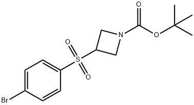 3-(4-Bromo-benzensulfonyl)-azetidine-1-carboxylic acid tert-butyl ester Struktur