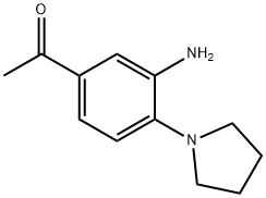 1-(3-AMINO-4-PYRROLIDIN-1-YL-PHENYL)-ETHANONE Struktur