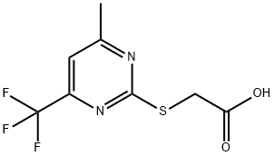 (4-METHYL-6-TRIFLUOROMETHYL-PYRIMIDIN-2-YLSULFANYL)-ACETIC ACID Struktur