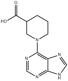 1-(7H-purin-6-yl)piperidine-3-carboxylic acid Struktur