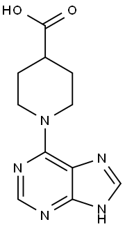 1-(9H-Purin-6-yl)piperidine-4-carboxylic acid Struktur