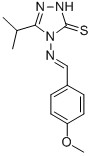 4-[(4-METHOXYPHENYL)METHYLIDENEAMINO]-5-PROPAN-2-YL-2H-1,2,4-TRIAZOLE-3(4H)-THIONE Struktur