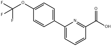 6-(4-Trifluoromethoxyphenyl)-picolinic acid Struktur