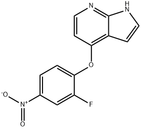 4-(2-氟-4-硝基苯氧基)-1H-吡咯并[2,3-B]吡啶 結(jié)構(gòu)式