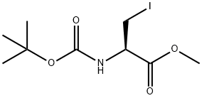 (R)-METHYL 2-(TERT-BUTOXYCARBONYLAMINO)-3-IODOPROPANOATE Struktur