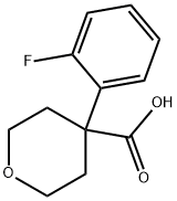 4-(2-FLUORO-PHENYL)-TETRAHYDRO-PYRAN-4-CARBOXYLIC ACID Struktur