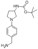 [1-(4-AMINOMETHYL-PHENYL)-PYRROLIDIN-3-YL]-CARBAMIC ACID TERT-BUTYL ESTER Struktur