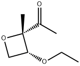 Ethanone, 1-(3-ethoxy-2-methyl-2-oxetanyl)-, cis- (9CI) Struktur