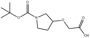 3-CARBOXYMETHOXY-PYRROLIDINE-1-CARBOXYLIC ACID TERT-BUTYL ESTER Struktur