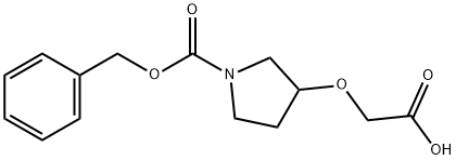 3-CARBOXYMETHOXY-PYRROLIDINE-1-CARBOXYLIC ACID BENZYL ESTER Struktur