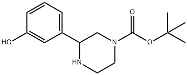 3-(3-HYDROXY-PHENYL)-PIPERAZINE-1-CARBOXYLIC ACID TERT-BUTYL ESTER Struktur