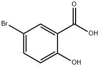 5-ブロモサリチル酸 化學構造式