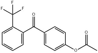 4-ACETOXY-2'-TRIFLUOROMETHYLBENZOPHENONE Struktur