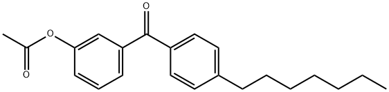 3-ACETOXY-4'-HEPTYLBENZOPHENONE Struktur