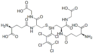 S-(1,2,3,4,4-pentachloro-1,3-butadienyl)glutathione Struktur