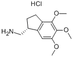 (R)-(-)-(4,5,6-TRIMETHOXY-2,3-DIHYDRO-1H-INDEN-1-YL)METHANAMINE HYDROCHLORIDE Struktur