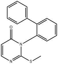 4(3H)-Pyrimidinone, 3-(1,1'-biphenyl)-2-yl-2-(methylthio)- Struktur