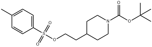 1-BOC-4-[2-(甲苯-4-磺酰氧基)-乙基]-哌啶 結(jié)構(gòu)式