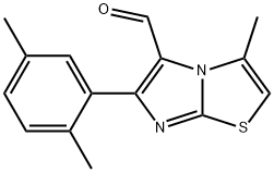 6-(2,5-DIMETHYLPHENYL)-3-METHYLIMIDAZO[2,1-B]THIAZOLE-5-CARBOXALDEHYDE Struktur