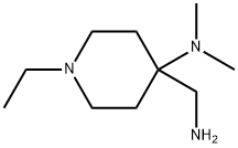 4-(aminomethyl)-1-ethyl-N,N-dimethylpiperidin-4-amine Struktur