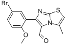 6-(5-BROMO-2-METHOXYPHENYL)-3-METHYLIMIDAZO[2,1-B]THIAZOLE-5-CARBOXALDEHYDE Struktur