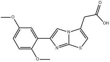 [6-(2,5-DIMETHOXY-PHENYL)-IMIDAZO[2,1-B]THIAZOL-3-YL]-ACETIC ACID Struktur