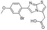 6-(2-BROMO-4-METHOXYPHENYL)IMIDAZO[2,1-B]THIAZOLE-3-ACETIC ACID Struktur