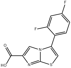 3-(2,4-DIFLUOROPHENYL)IMIDAZO[2,1-B]THIAZOLE-6-CARBOXYLIC ACID Struktur