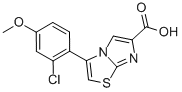 3-(2-CHLORO-4-METHOXYPHENYL)-2-METHYLIMIDAZO[2,1-B]THIAZOLE-6-CARBOXYLIC ACID Struktur