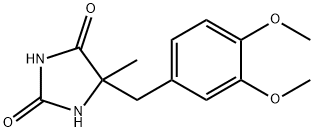 5-[(3,4-二甲氧基苯基)甲基]-5-甲基-2,4-咪唑二酮, 892-02-4, 結(jié)構(gòu)式