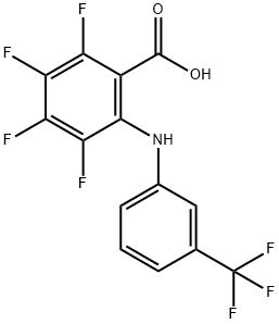 Benzoic  acid,  2,3,4,5-tetrafluoro-6-[[3-(trifluoromethyl)phenyl]amino]- Struktur