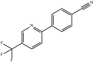 4-[5-(Trifluoromethyl)pyrid-2-yl]benzonitrile Struktur