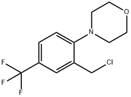 4-[2-(CHLOROMETHYL)-4-(TRIFLUOROMETHYL)PHENYL]MORPHOLINE Struktur