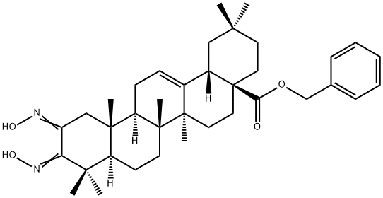 2,3-Bis(hydroxyimino)olean-12-en-28-oic acid phenylmethyl ester Struktur