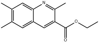 Ethyl 2,6,7-trimethylquinoline-3-carboxylate Struktur