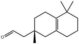 2,5,5-Trimethyl-1,2,3,4,5,6,7,8-octahydronaphthalene-2-ethanal Struktur